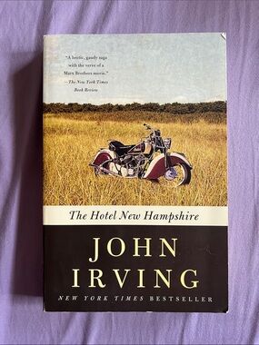 John Irving "The Hotel New Hampshire" Paperback Book - Black & Cream Cover
